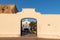 Entrance to the Monastery on the top of El Toro Mountain - the highest peak of Menorca,