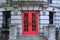 Entrance to ornate old stone townhouse