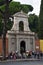 Entrance to Palatine Hill in Rome, Italy