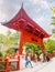 Entrance to Panda Garden as stylized chineese temple in Berlin Zoo
