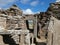 Entrance to ruined Broch of Gurness Iron Age tower, Orkney, Scotland