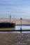 The entrance to Rye Harbour River Rother looking towards Camber Sands