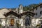 The entrance to the Sacred Hermitage of Camaldoli, Arezzo, Italy, on a sunny day