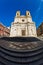 Entrance to Saint Anne church at Cagliari historical downtown, Sardinia