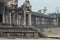 Entrance to the temple complex of Angkor Wat on a foggy morning