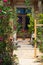 Entrance to a traditional Dalmatian house with beautiful oleander garden