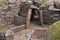 Entrance to underground dwelling at Skara Brae.