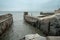 Entrance to an underground military port Zhaishan Tunnel on Kinmen Island, Taiwan