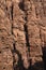 Entrance to the Wadi Mujib canyon in Jordan. Steep rocks and a rapid flowing river carved. Difficult crossing and attraction for