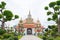 Entrance to Wat Arun buddhist temple,Wat Arun Ratchawararam or the Temple of Dawn. Thailand iconic decorated by ceramics ,Giant st