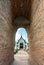 Entrance to Wat Lok Moli,Buddhist temple area,brick built archway,Chiang Mai,Thailand