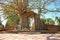 Entrance to Wat Phra Ngam Temple Ruins in Ayutthaya, Thailand