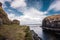 Entrance to Whaligoe Harbour in Caithness in Scotland