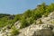 The entrance to the The womb cave also known as Utroba cave in Bulgaria