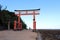 Entrance torii gate of Aoshima Shrine in the island. Located in Miyazak