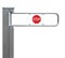 Entrance tourniquet, turnstile stainless steel red