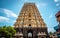 Entrance tower ( Gopuram) of Ekambareswarar Temple, Earth Linga Kanchipuram, Tamil Nadu, South India