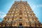 Entrance tower ( Gopuram) of Ekambareswarar Temple, Earth Linga Kanchipuram, Tamil Nadu, South India