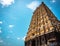 Entrance tower ( Gopuram) of Ekambareswarar Temple, Earth Linga Kanchipuram, Tamil Nadu, South India