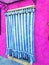 The entrance of a traditional house on the street in Burano in Venice