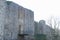 Entrance in walls behind drawbridge of Castle Castello di Padenghe