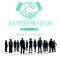 Entrepreneur Business Venture Handshake Graphic Concept