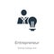 Entrepreneur icon vector. Trendy flat entrepreneur icon from startup stategy and success collection isolated on white background.