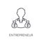 Entrepreneur linear icon. Modern outline Entrepreneur logo conce