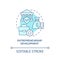 Entrepreneurship development turquoise concept icon