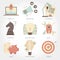 Entrepreneurship flat design icon set