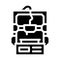 entry level 3d printer glyph icon vector illustration