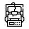 entry level 3d printer line icon vector illustration