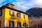 Entry sign of the Cascata di Ponte Alto or Ponte Alto Waterfalls in Trento city, Trentino region - Italy