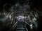 Entry stairs in Turda salt mine, Romania