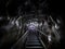 Entry stairs in Turda salt mine, Romania