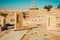 Entry to Amman Citadel, Jabal al-Qal`a, historic site at center of downtown Amman, Jordan. Temple Hercules ruins on background. To