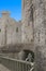 Entry to Caernarfon castle in Wales.