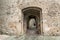 The entry to the castle Scaliger in old town Sirmione on lake Lago di Garda