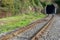 Entry of a vintage train tunnel