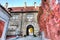 Entryway to the castle during fall in Cesky Krumlov