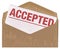 Envelope - Accepted letter