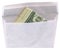 Envelope with american dollars isolated,