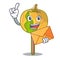 With envelope candy apple character cartoon