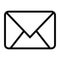 Envelope close icon with outline style