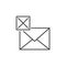 Envelope with Cross sign vector Delete Email concept line icon