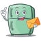 With envelope cute refrigerator character cartoon
