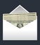 Envelope dollars vector II
