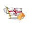 With envelope flag england with the cartoon shape