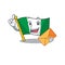 With envelope flag nigeria isolated in the character