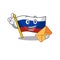 With envelope flag russian stored in cartoon cupboard